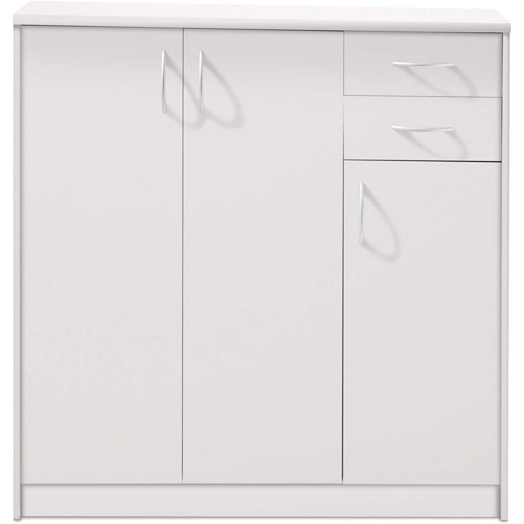 Sideboard mit matten Oberflaechen und geschlossenem Stauraum
