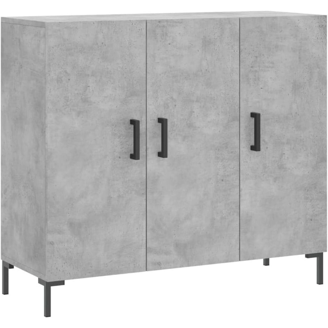 Das Sideboard misst 90 x 34 x 80 cm in Betongrau