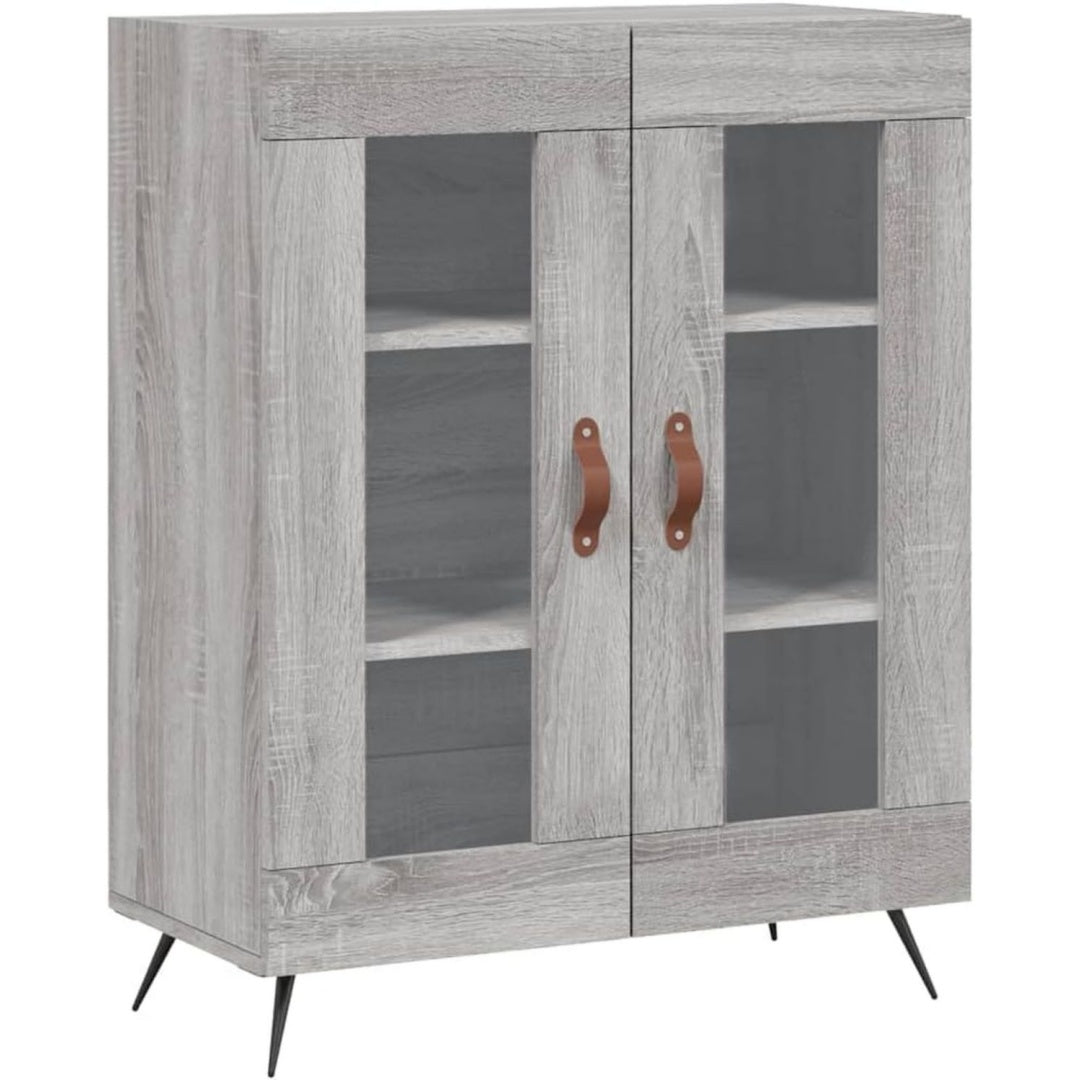 Sideboard in Eichenbraun und Grau mit geschlossenem Stauraum