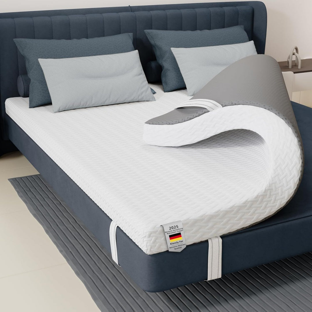 Weiss bestimmt die Farbgebung von dem Boxspringbett