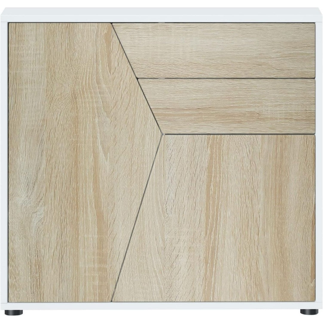 2 Schubladen und matte Oberflaechen an dem Sideboard