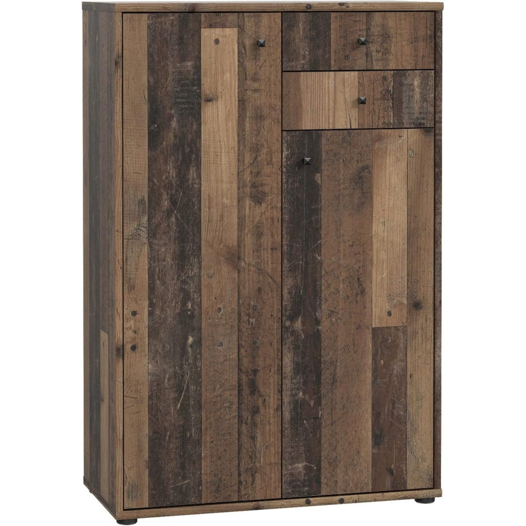 2 Tueren und 2 Schubladen bestimmen das Sideboard