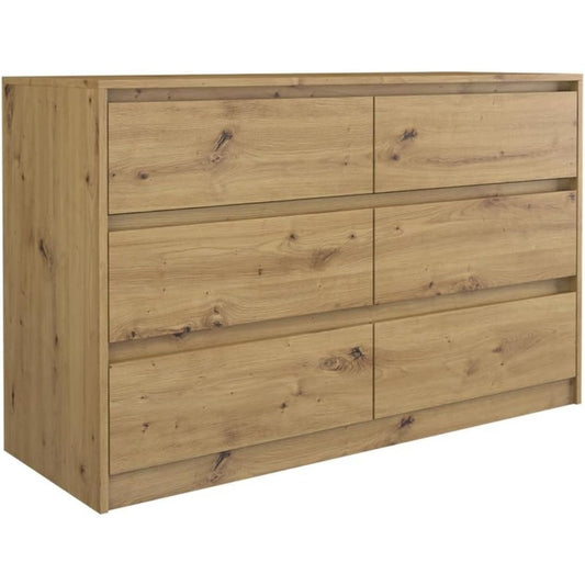 Sideboard mit offenen Ablagen und grifflosen Fronten