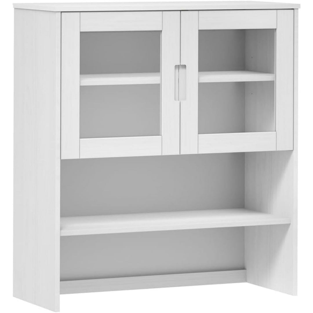 Hochschrank aus Massivholz mit Glastueren