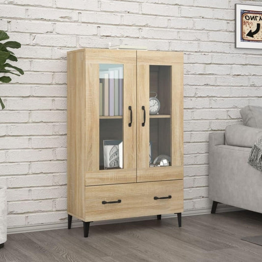 Hochschrank mit den Massen 70 x 31 x 115 cm in Eichenbraun