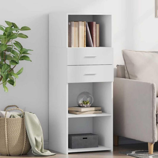 Hochschrank aus Holzwerkstoff in Weiss