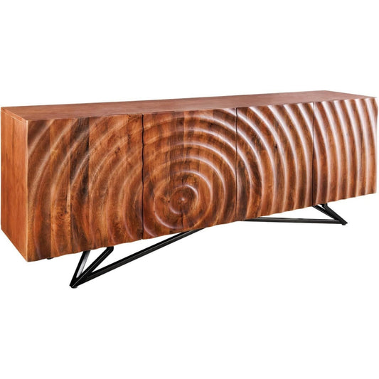 Sideboard aus Metall und Mangoholz mit einem Metallgestell