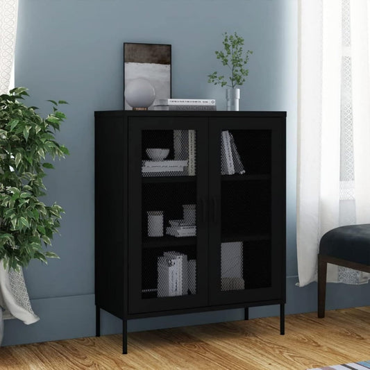 Hochschrank mit den Massen 80 x 35 x 101.5 cm in Schwarz