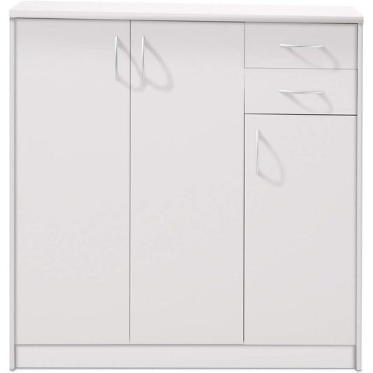 Sideboard mit matten Oberflaechen und geschlossenem Stauraum