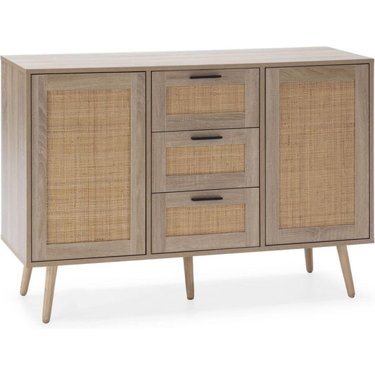 3 Schubladen und beschichtete Flaechen an dem Sideboard
