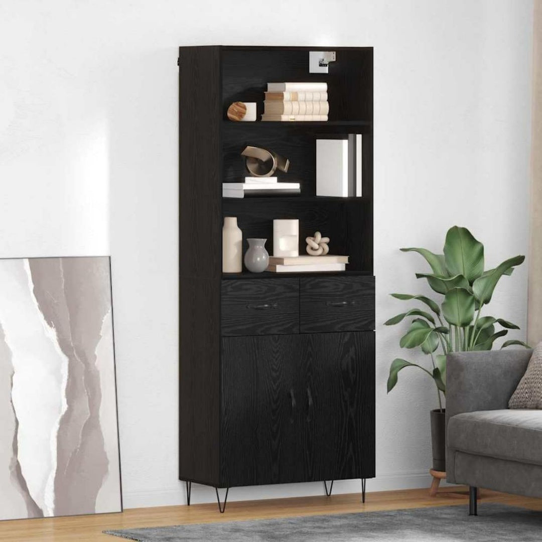 Hochschrank mit 2 Schubladen und Schubladen
