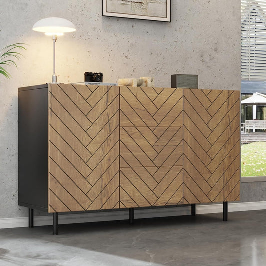 Sideboard mit 3 Schubladen und Holzoptik