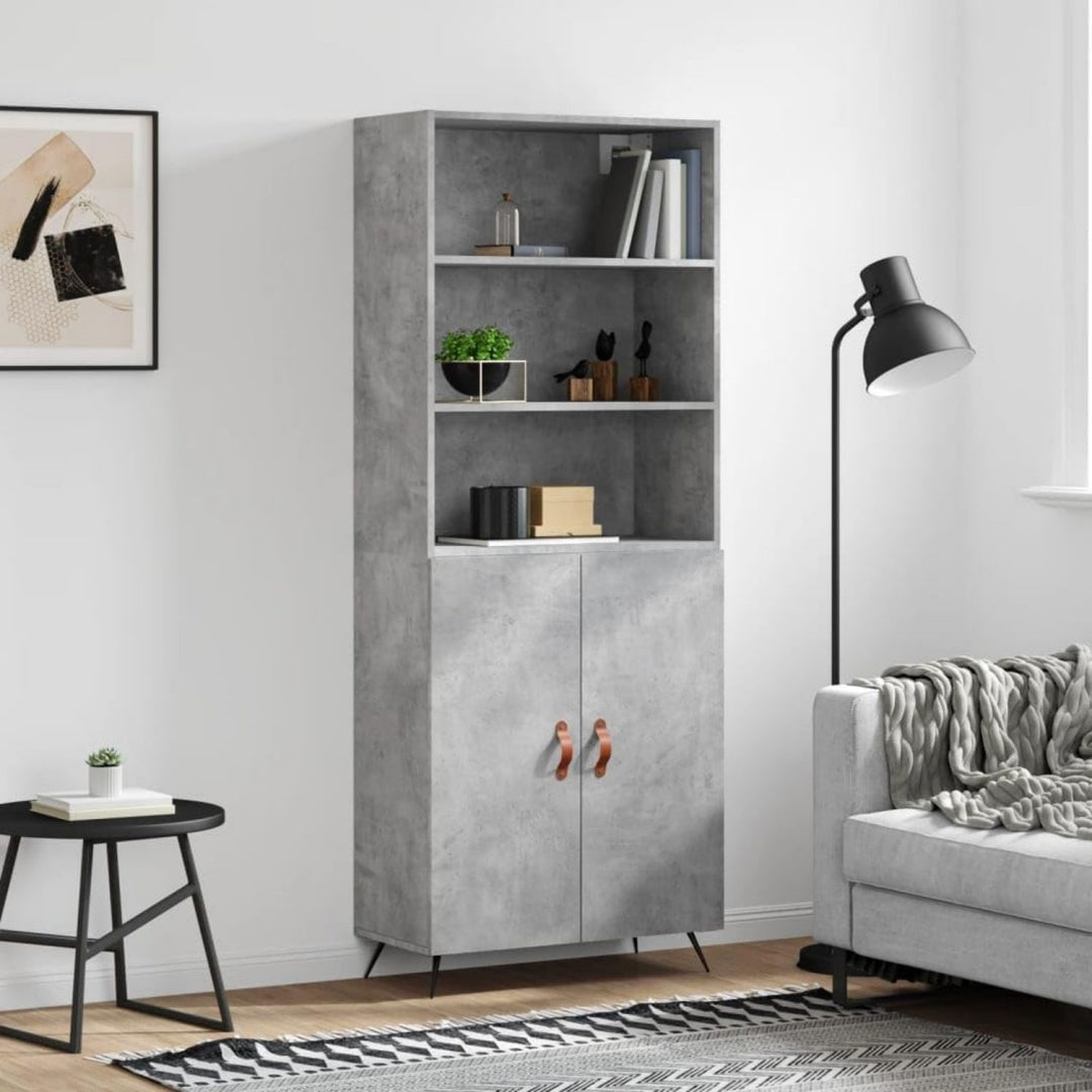 2 Tueren praegen das Sideboard in Grau
