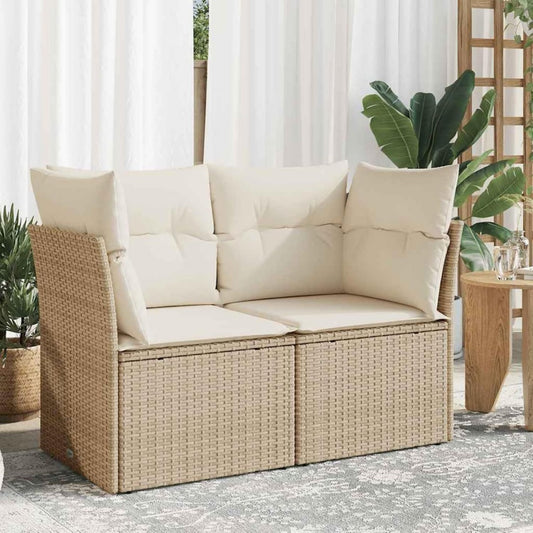 Flechtoptik an dem Sofa aus Rattan