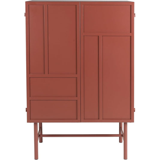 Sideboard in Braun und Rot