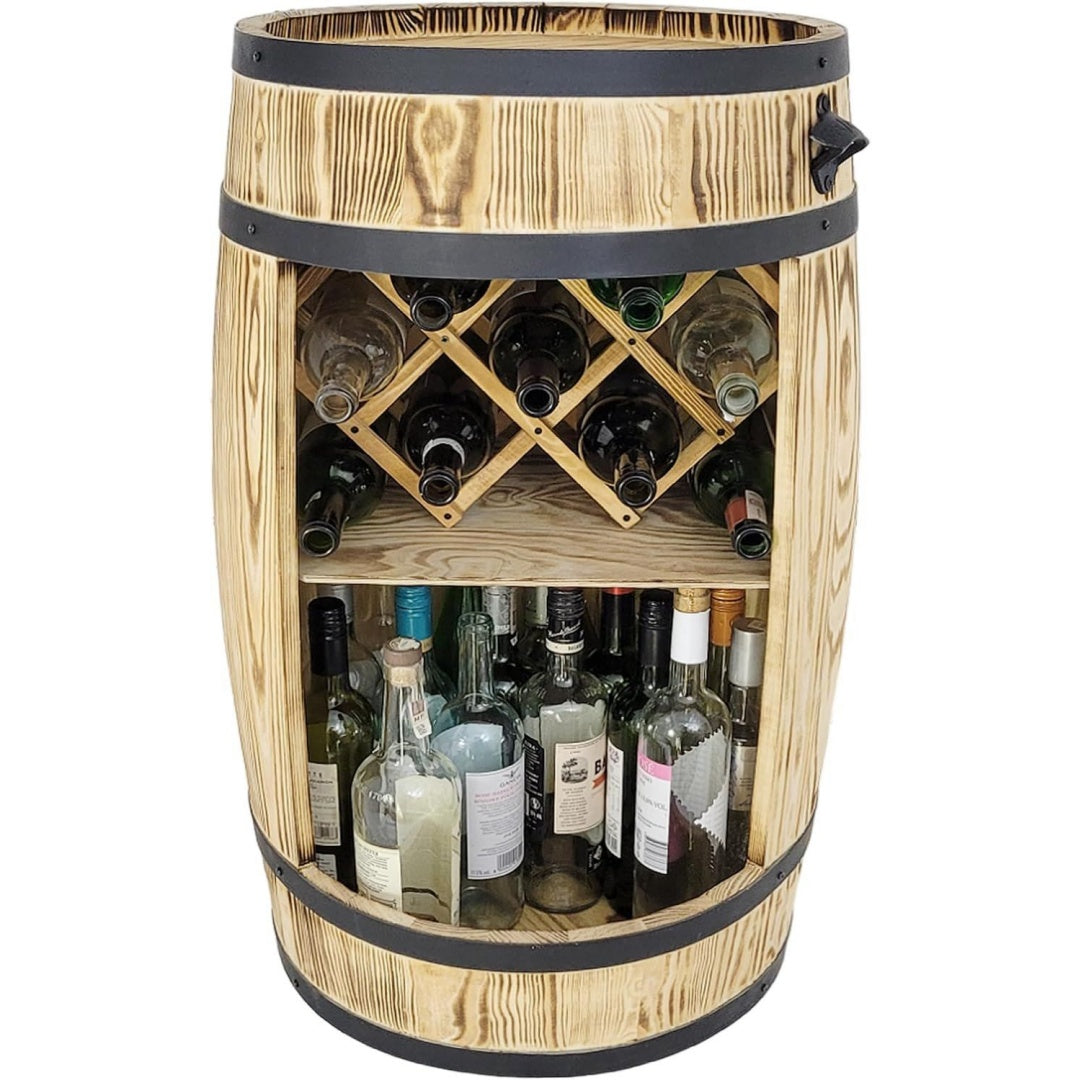 Sideboard verbindet eine klappbare Konstruktion und Flaschenablagen