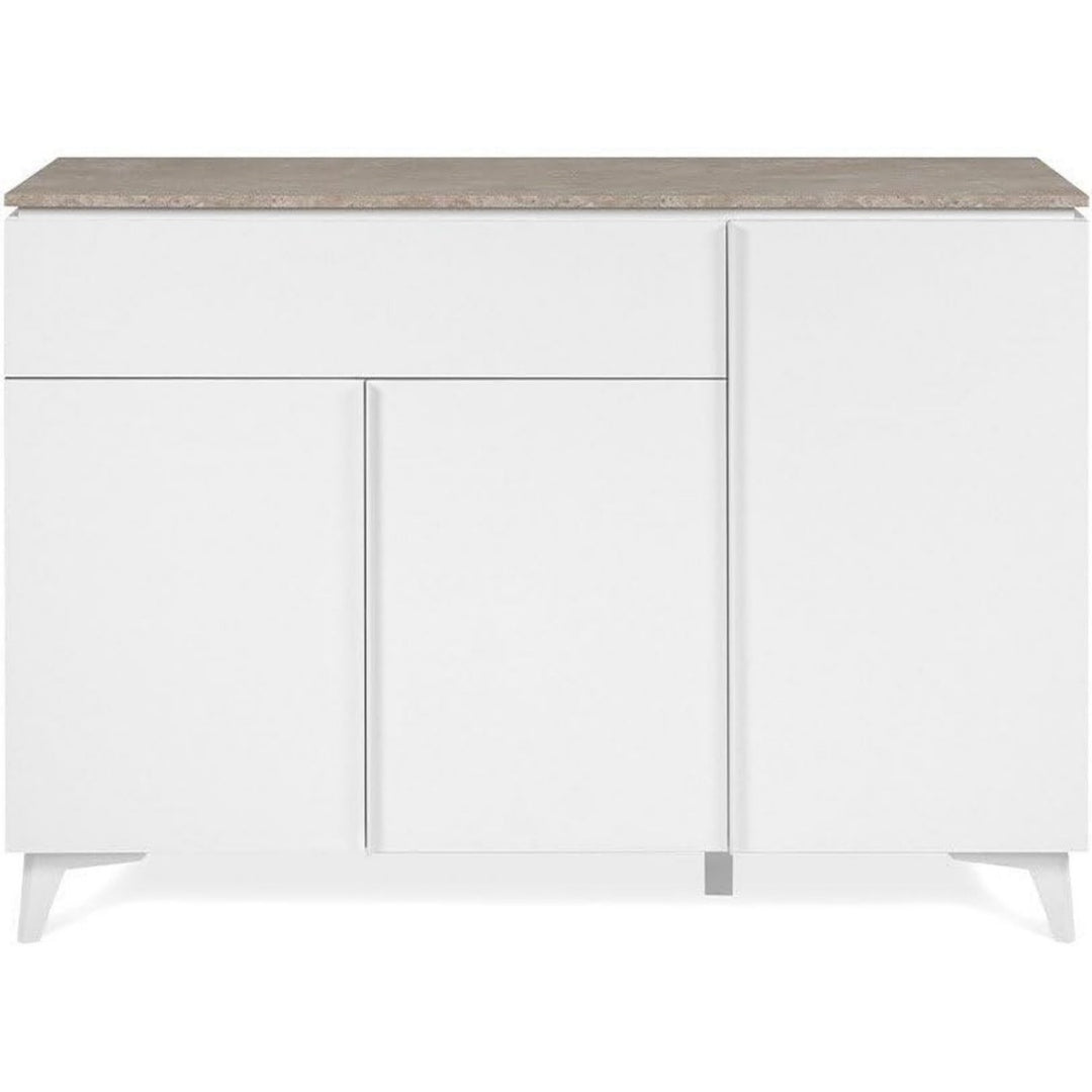 Sideboard aus Kunststoff zeigt eine Wandmontage